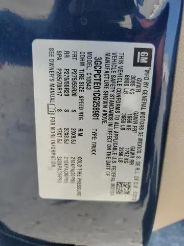 2012 CHEVROLET SILVERADO C1500 LTZ  