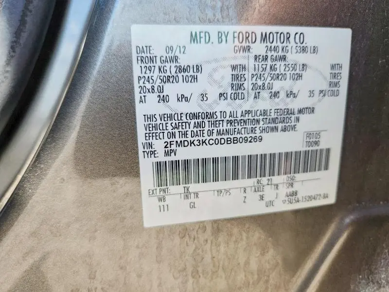 2013 FORD EDGE LIMITED  