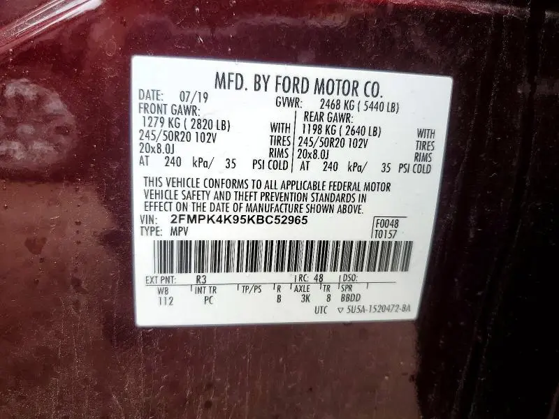 2019 FORD EDGE TITANIUM  