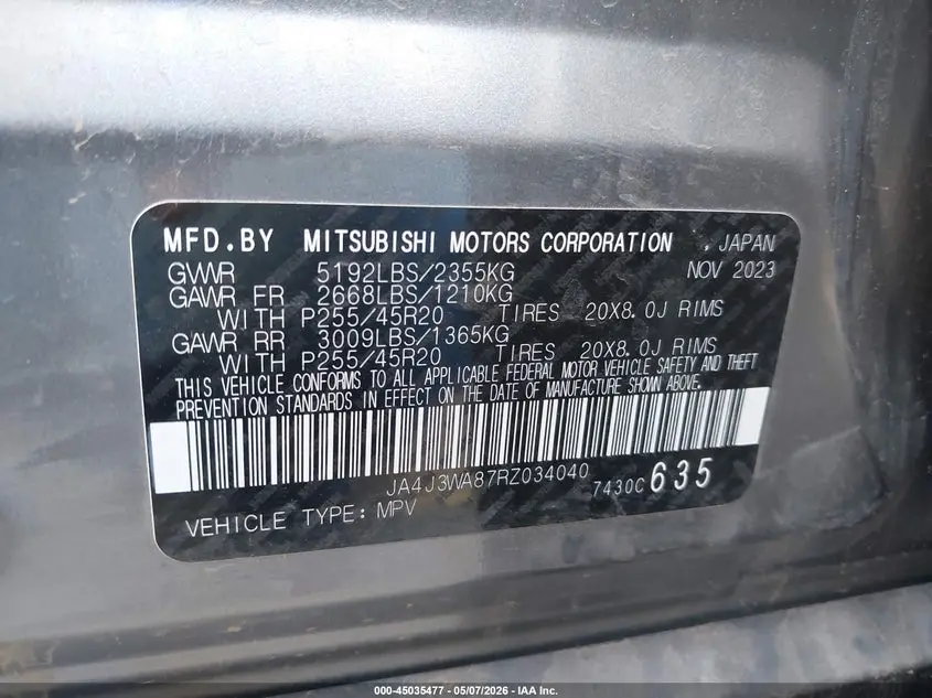 2024 MITSUBISHI OUTLANDER SEL 2.5 2WD