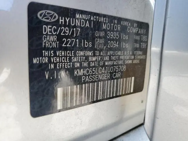 2018 HYUNDAI IONIQ BLUE