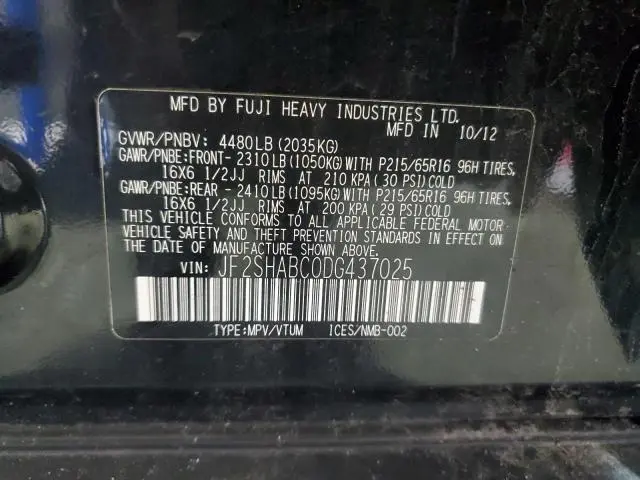 2013 SUBARU FORESTER 2.5X  