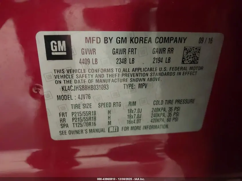 2017 BUICK ENCORE PREMIUM