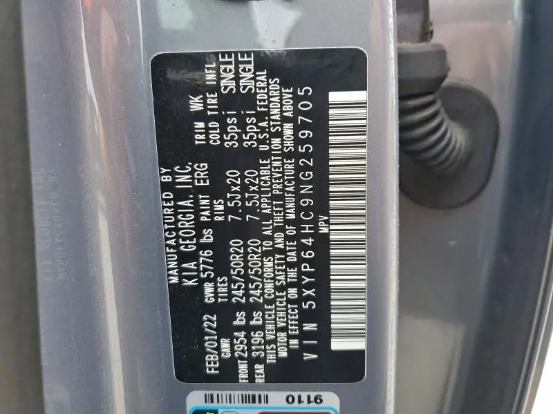 2022 KIA TELLURIDE S  