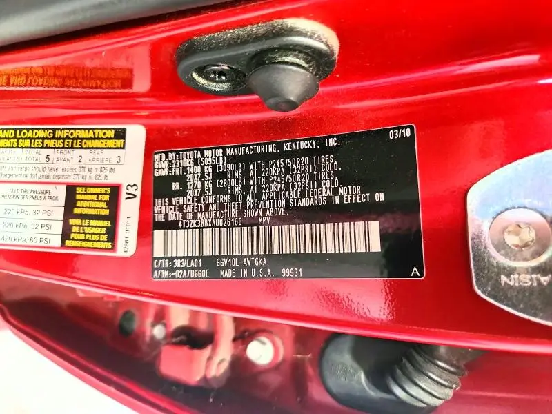 2010 TOYOTA VENZA FWD V6  