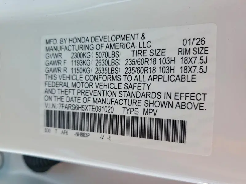 2026 HONDA CR-V SPORT  