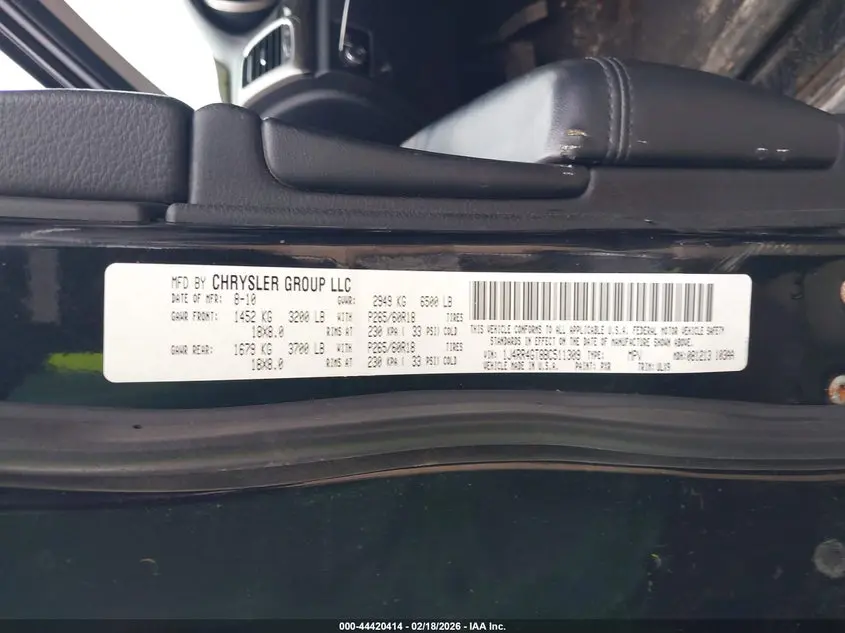 2011 JEEP GRAND CHEROKEE LAREDO