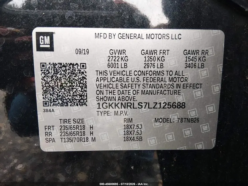 2020 GMC ACADIA FWD SLE