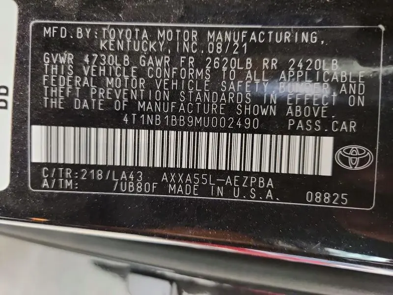 2021 TOYOTA AVALON LIMITED  
