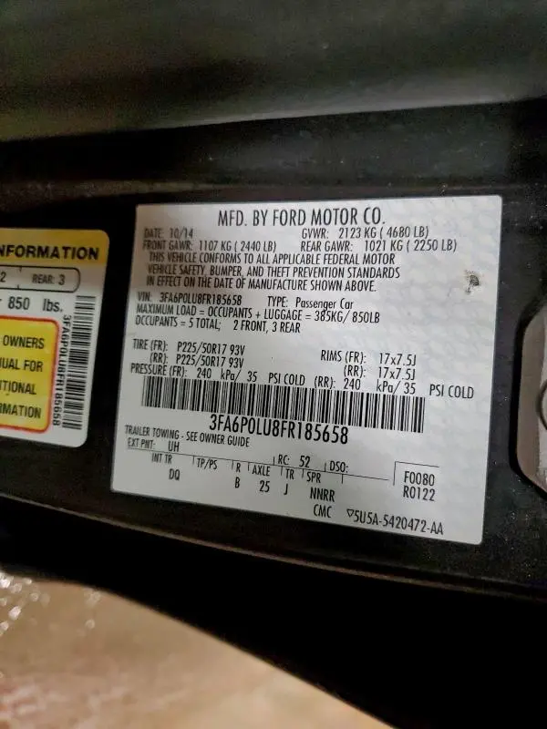 2015 FORD FUSION SE HYBRID  