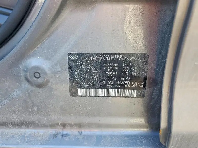 2014 HYUNDAI ELANTRA SE  