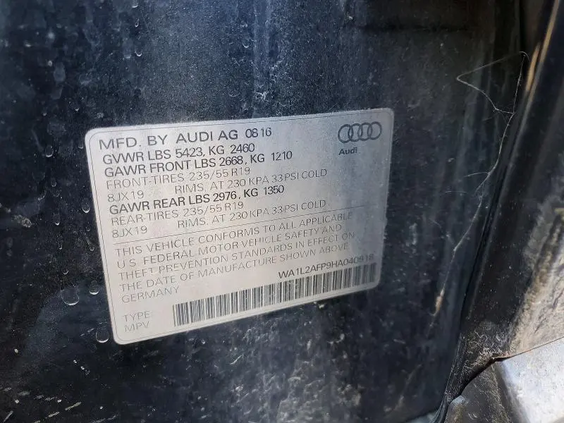 2017 AUDI Q5 PREMIUM PLUS  