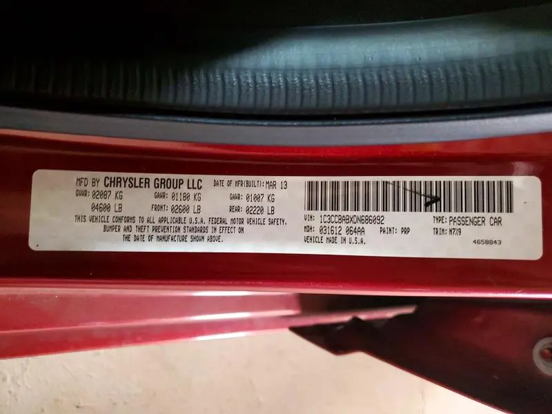 2013 CHRYSLER 200 LX  