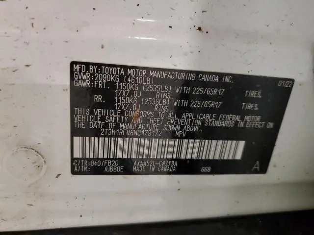 2022 TOYOTA RAV4 LE  