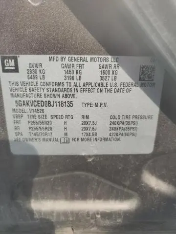 2011 BUICK ENCLAVE CXL  