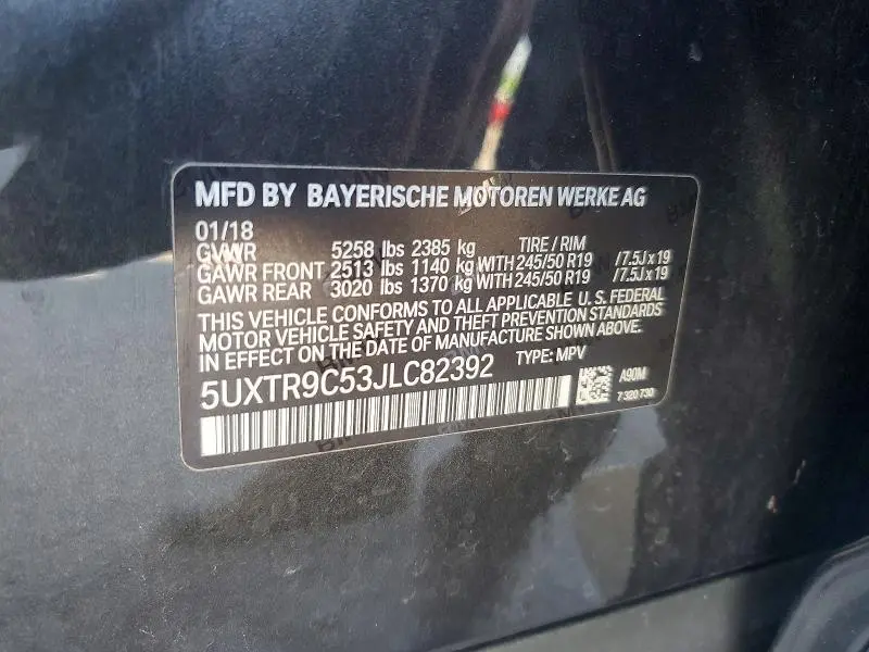 2018 BMW X3 XDRIVE30I  