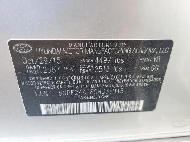 2016 HYUNDAI SONATA SE  