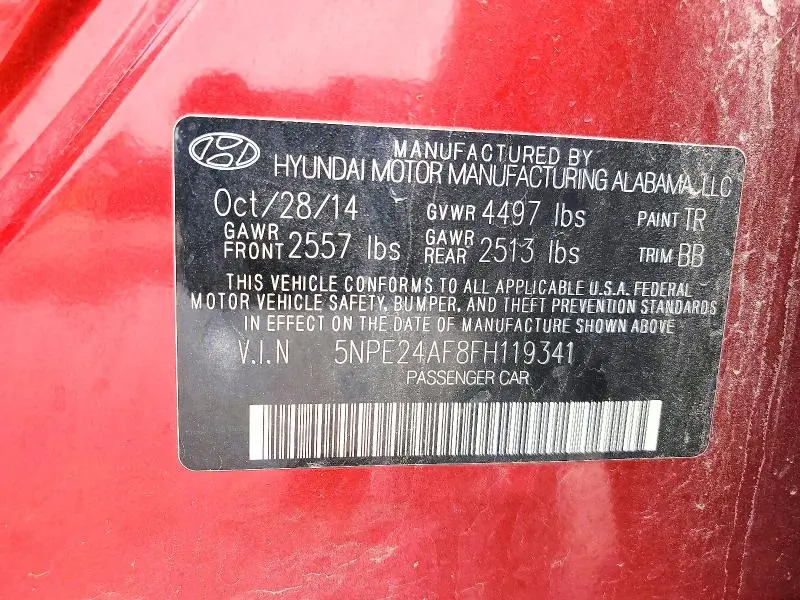 2015 HYUNDAI SONATA SE  