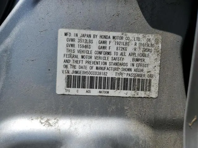 2012 HONDA FIT SPORT  