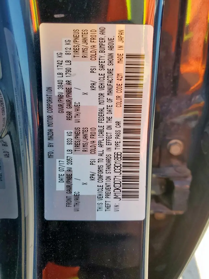 2018 MAZDA CX-3 GRAND TOURING  