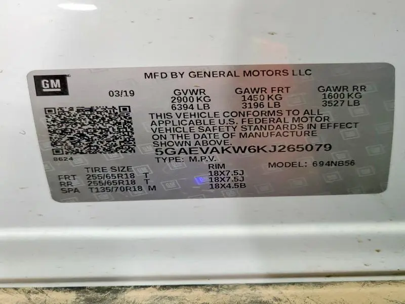 2019 BUICK ENCLAVE ESSENCE  