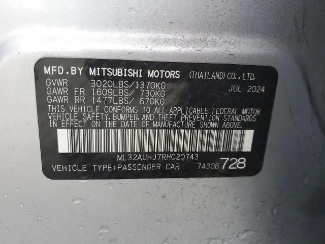 2024 MITSUBISHI MIRAGE ES