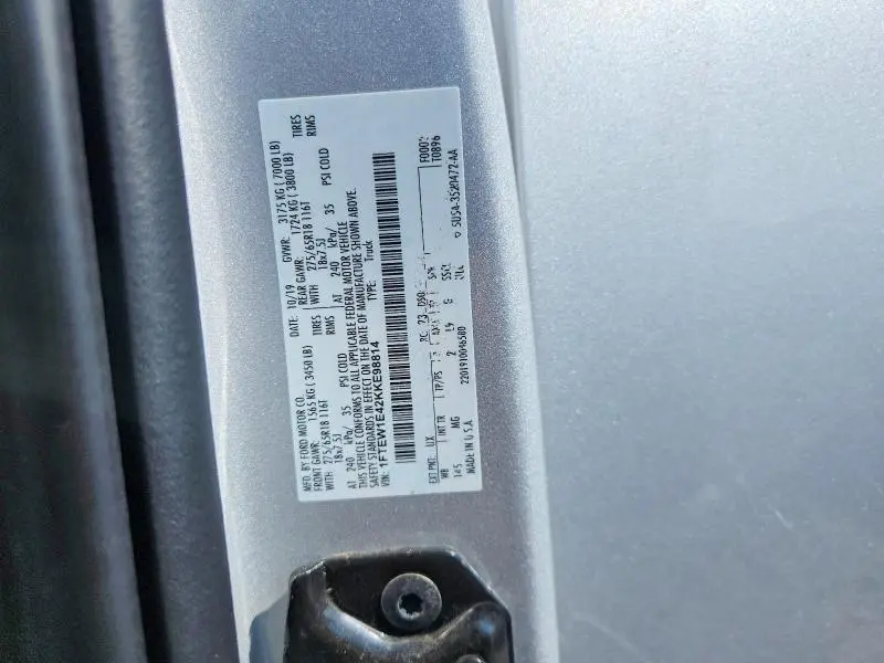 2019 FORD F150 SUPERCREW  