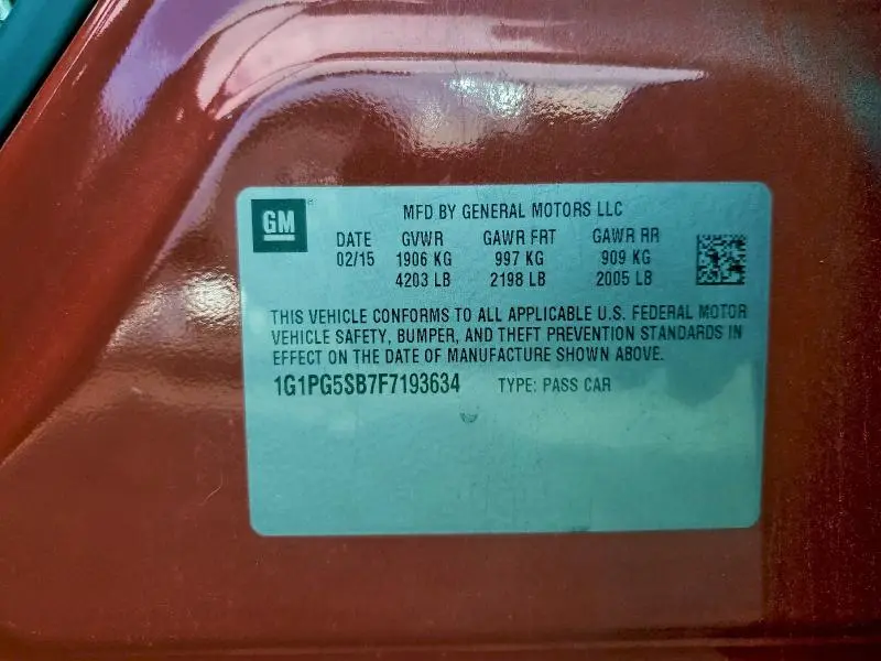 2015 CHEVROLET CRUZE LTZ  