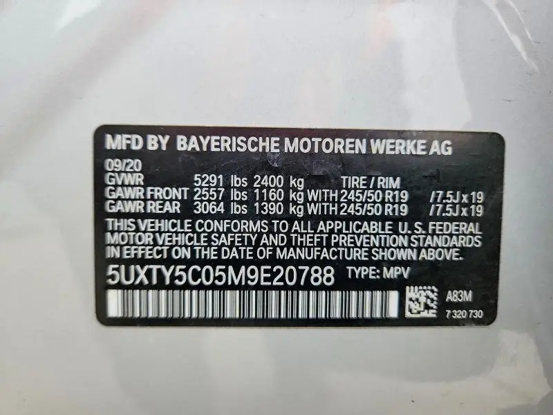 2021 BMW X3 XDRIVE30I  