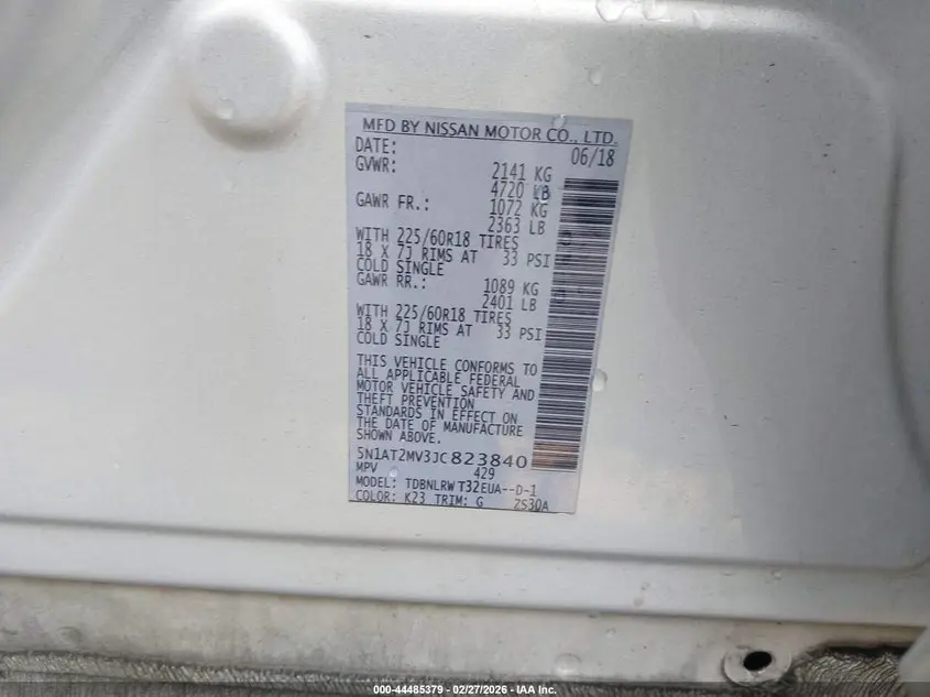 2018 NISSAN ROGUE SL