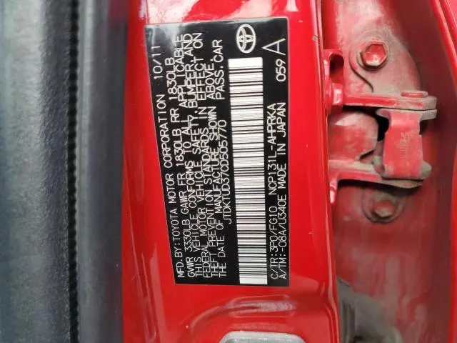 2012 TOYOTA YARIS   