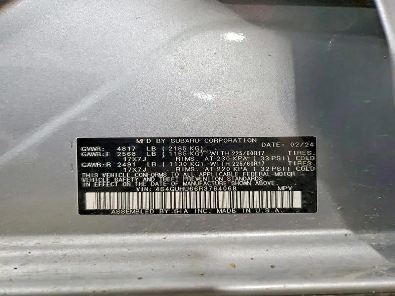 2024 SUBARU CROSSTREK WILDERNESS  