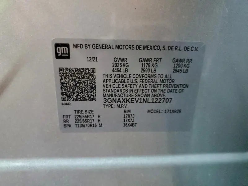 2022 CHEVROLET EQUINOX LT  