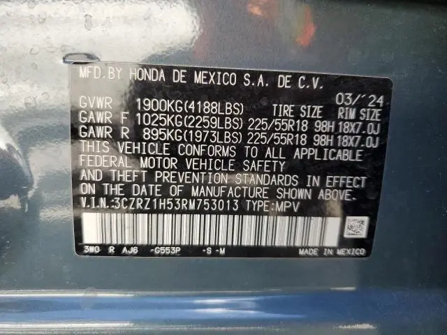 2024 HONDA HR-V SPORT