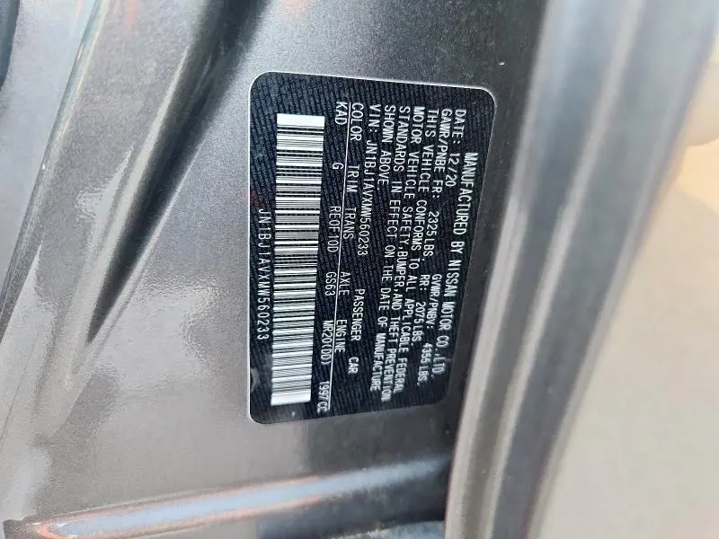 2021 NISSAN ROGUE SPORT S  