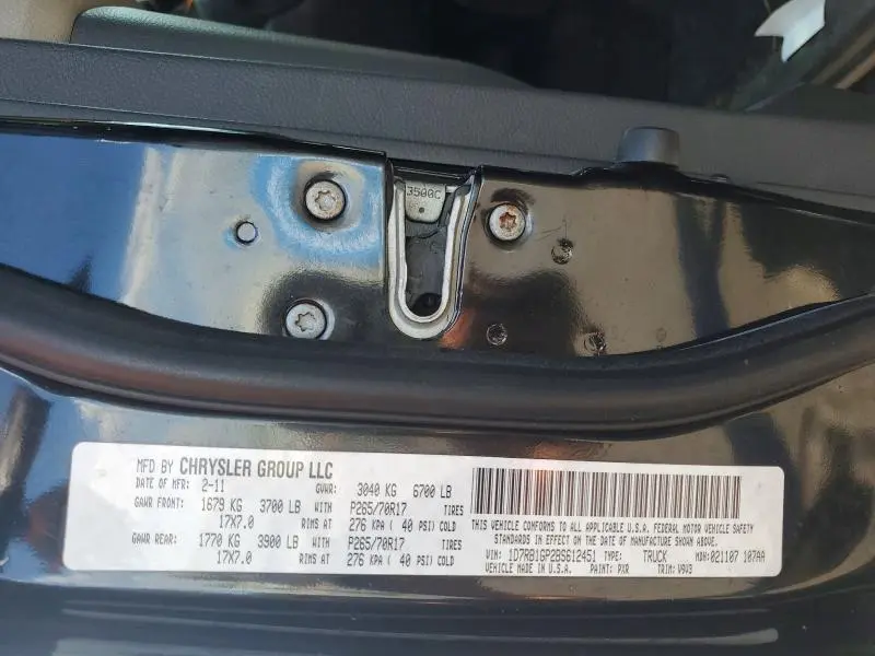 2011 DODGE RAM 1500   