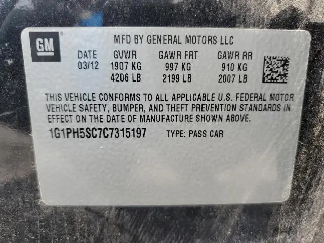 2012 CHEVROLET CRUZE LTZ