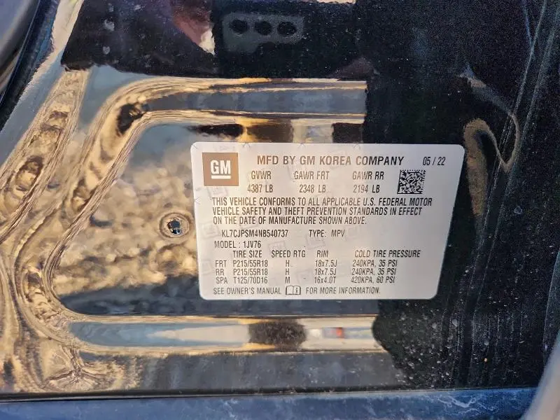 2022 CHEVROLET TRAX 1LT  