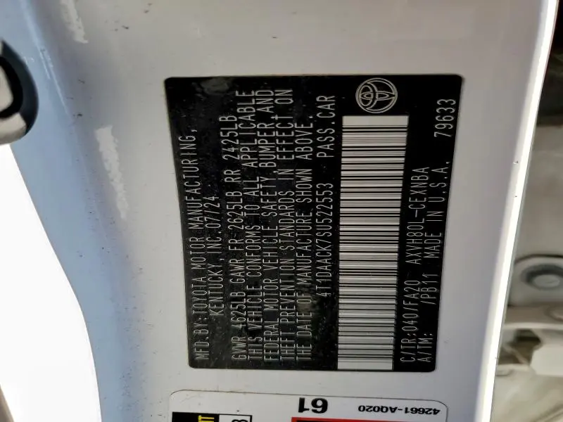 2025 TOYOTA CAMRY XSE  