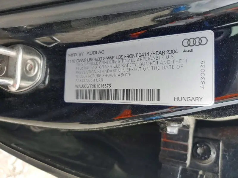 2019 AUDI A3 PREMIUM AWD