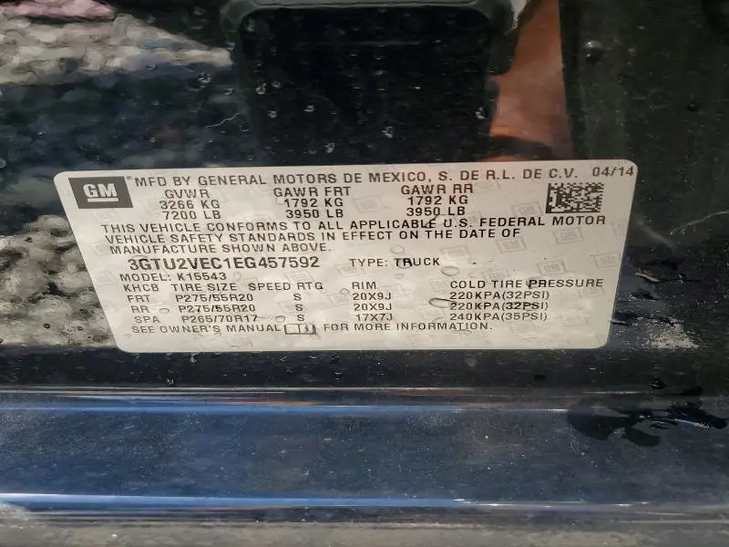 2014 GMC SIERRA K1500 SLT  