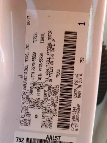 2018 TOYOTA TUNDRA CREWMAX LIMITED  