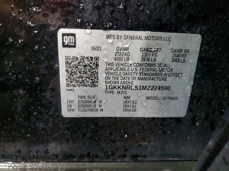 2021 GMC ACADIA SLE  