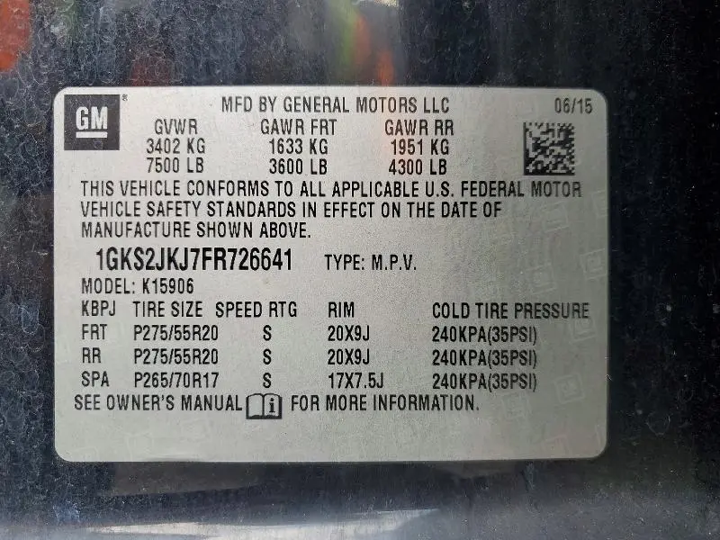 2015 GMC YUKON XL DENALI  
