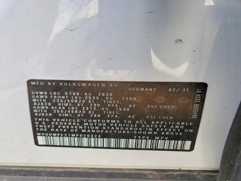 2021 VOLKSWAGEN ID.4   