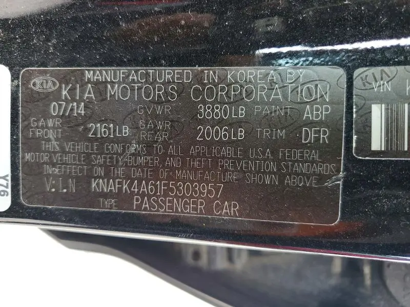 2015 KIA FORTE LX  