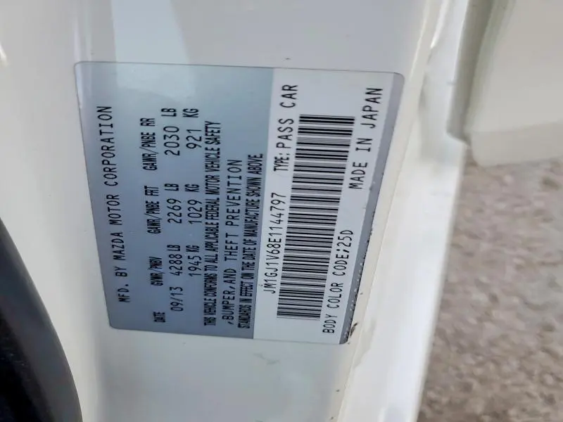 2014 MAZDA 6 TOURING  