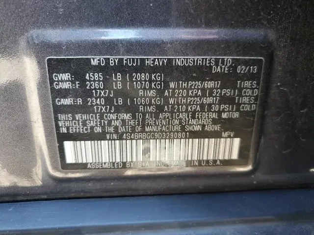 2013 SUBARU OUTBACK 2.5I PREMIUM  