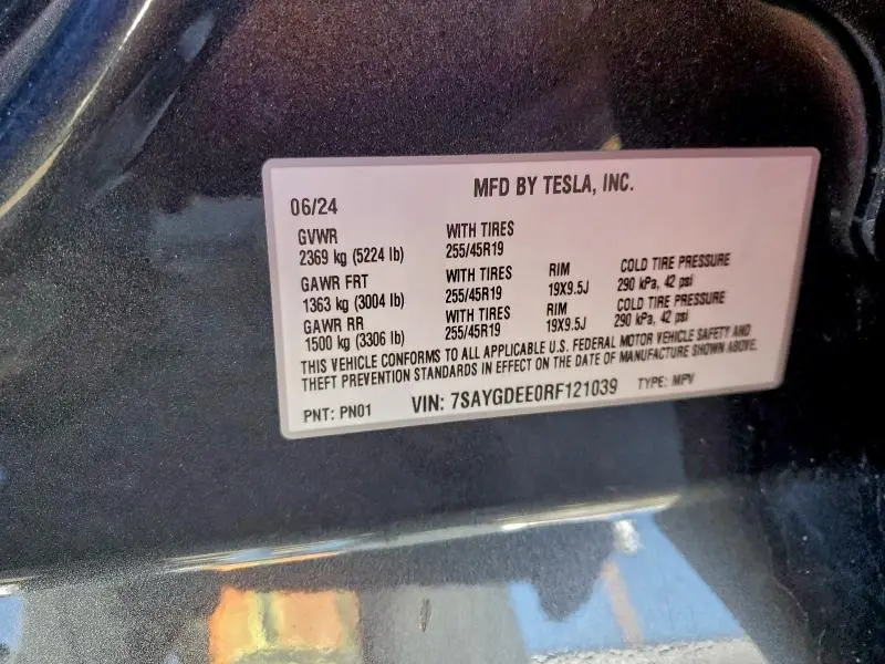 2024 TESLA MODEL Y   
