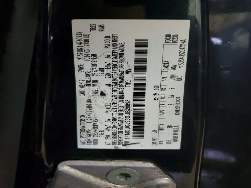 2013 FORD ESCAPE TITANIUM  